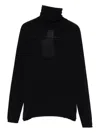 Max Mara Turtleneck Virgin-wool Sweater In Blue