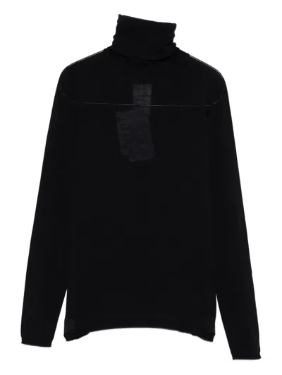 Max Mara Turtleneck Virgin-wool Sweater In Blue