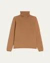 Max Mara Saluto Virgin Wool Turtleneck Sweater In Brown