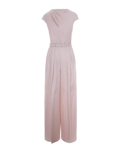 Max Mara Tuta Envers Satin Rosa In Pink