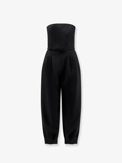 Max Mara Voghera Satin Suit In Black