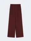 Max Mara Tuxedo-style Cady Trousers In Red