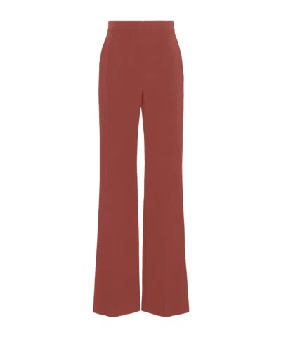 Max Mara Tuxedo-style Cady Trousers In Vintage Rose