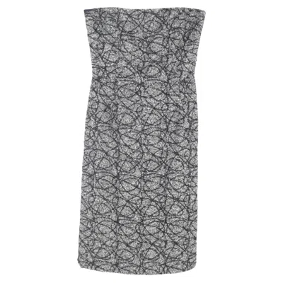 Max Mara Tweed Mini Dress In Grey Virgin Wool In Multi