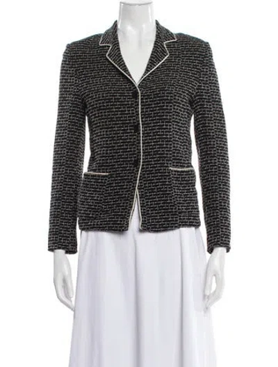 Pre-owned Max Mara Tweed Pattern Blazer In Multi