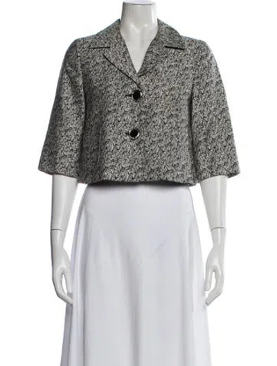 Pre-owned Max Mara Tweed Pattern Blazer In Multi