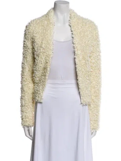 Pre-owned Max Mara Tweed Pattern Bolero In Neutral