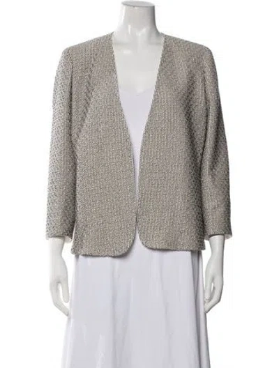 Pre-owned Max Mara Tweed Pattern Jacket In Multi