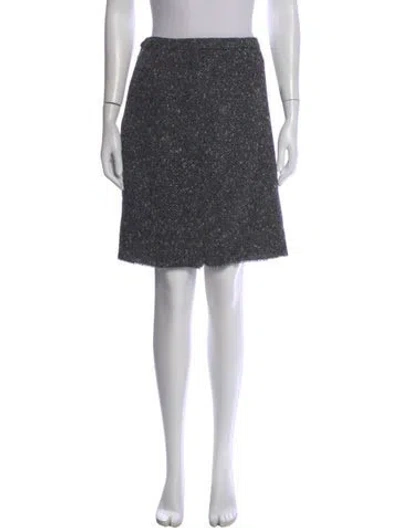Pre-owned Max Mara Tweed Pattern Mini Skirt In Neutral