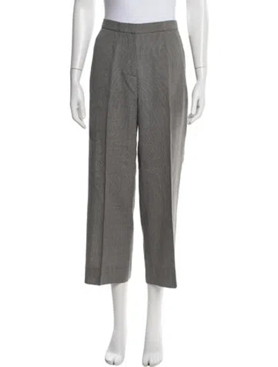 Pre-owned Max Mara Tweed Pattern Straight Leg Pants In Gray