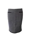 Max Mara Tweed Pencil Skirt In Black Wool In Black