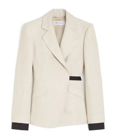 Max Mara Twill Blazer In Orange