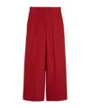 Max Mara Cotton Gabardine Jersey Trousers In Red