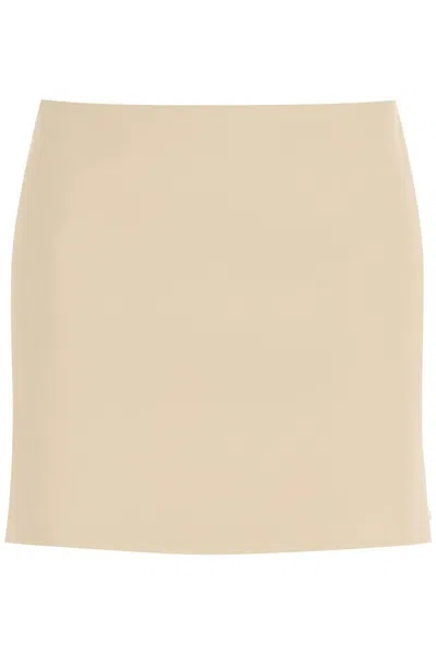 Max Mara Twill Mini Skirt In White