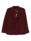 Max Mara Tailored Jacket Notched Lapels In Red