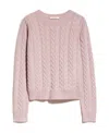 Max Mara Twisted Knitted Cashmere Sweater In Purple