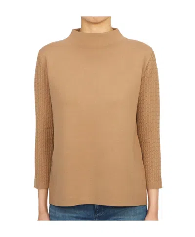 Max Mara Twisted Long-sleeved Sweater In Nude