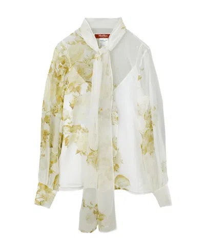 Max Mara Two-piece Set Of Printed Blouse In White