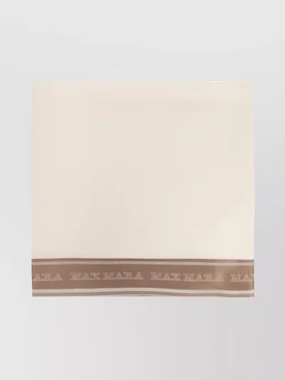 Max Mara Two-tone Fringed Edge Scarf In Brown