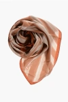 Max Mara Two-tone Silk Carre90 Foulard With Logo Print