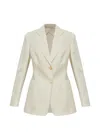 Max Mara Two-button Patch-pocket Jacket In White