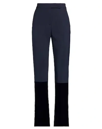 Max Mara Two-color Straight-leg Pants In Black