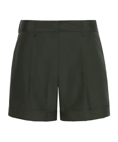 Max Mara Ubino Pleated-front Cuffed-hem Shorts In Black