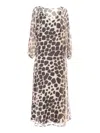 Max Mara Studio Midi Dress In Beige