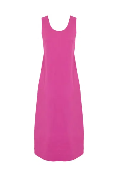 Max Mara Ultimo Canvas Dress In Fuxia