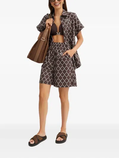 Max Mara Ululato Shorts In Brown
