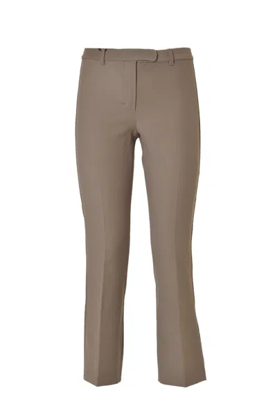 Max Mara Beige Cotton And Viscose Fairy Pants In Gray