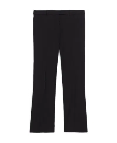 Max Mara Umanita Cotton Blend Trousers In Black