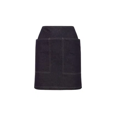 Max Mara Umbria Denim Skirt Women In Black
