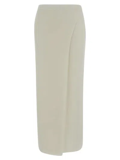 Max Mara Umbria Skirt In Bianco