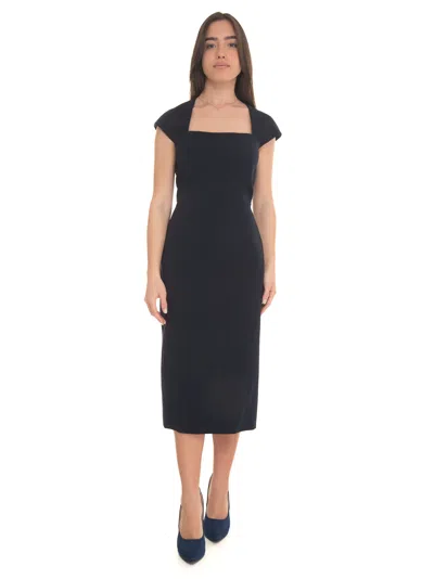 Max Mara Umbro Sheath Dress In Cady Stretch In Blue