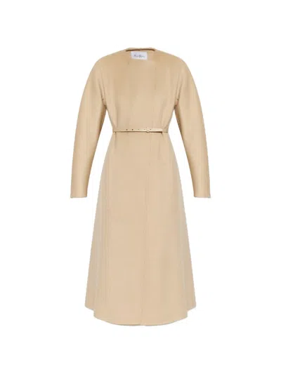 Max Mara Umico Belted Coat In Brown