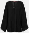 Max Mara Umile Cady Blouse In Black