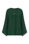 Max Mara Studio Umile Cady Blouse In Green