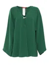 Max Mara Relaxed Fit Jacket With Deep V-neckline In Green