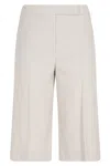 Max Mara Wool Tailored Shorts Pleats Buttoned Back Pockets In Neutral