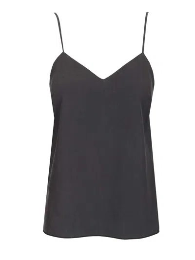 Max Mara Unghia Washed Silk Spaghetti Strap Top Tops Blue