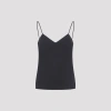 Max Mara Navy Blue Silk Unghia Washed Silk Tank Top In Burgundy