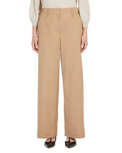 Max Mara Unico High Rise Pants In Beige Gold