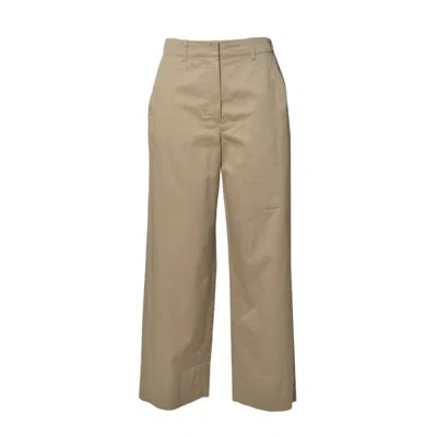Max Mara Unique Pants In Camel Gabardine In Brown