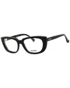 Max Mara Unisex 54mm Optical Frames In Black