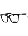 Max Mara Unisex 54mm Optical Frames In Black