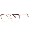Max Mara Unisex 55mm Optical Frames In Transparent