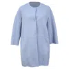 Max Mara 's  Unito Angora Coat In Light Blue Virgin Wool In Blue