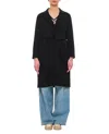 Max Mara Unlined Virgin Wool Pauline Coat In Black