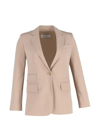 Pre-owned Max Mara Unno Single-breasted Blazer In Neutral
